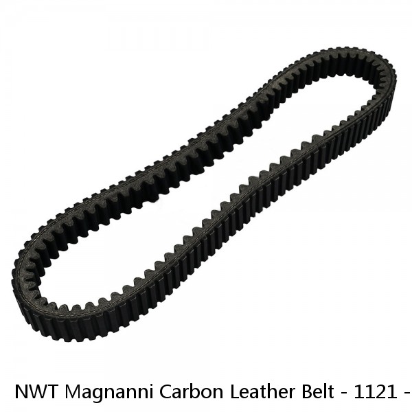 NWT Magnanni Carbon Leather Belt - 1121 - Cognac Brown - Size 36 #1 image