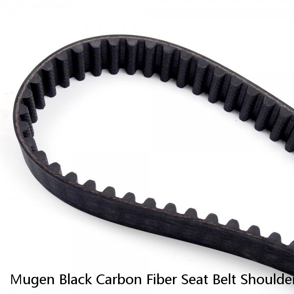 Mugen Black Carbon Fiber Seat Belt Shoulder Pads/Cover 2 Pieces JDM Honda Acura #1 image